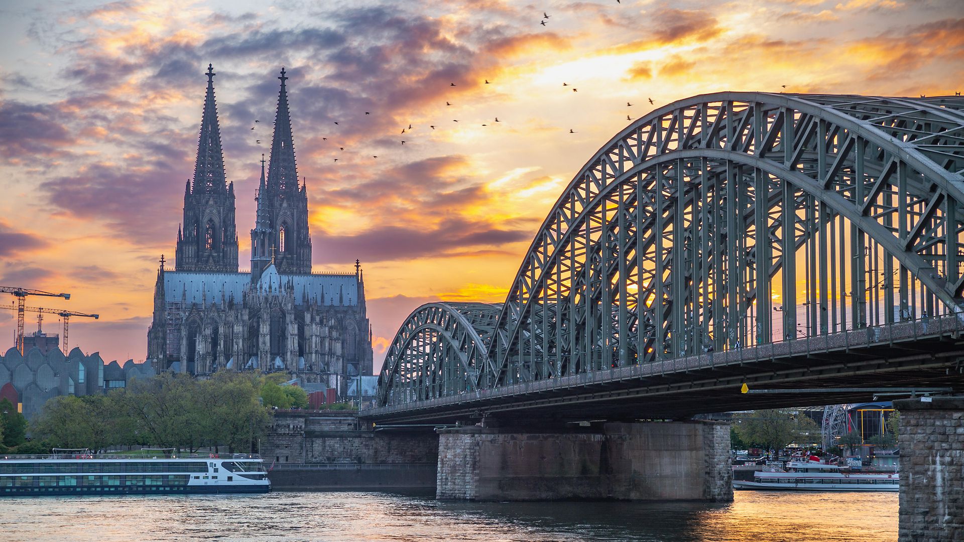  the Cologne Cathedral and Hohenzollern Bridge 