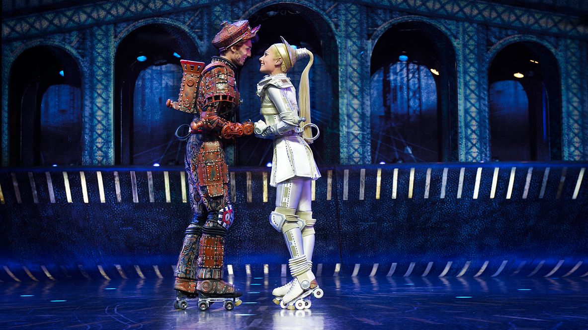 Aus dem Musical Dampflok Rusty und Erste Klasse Wagen Pearl