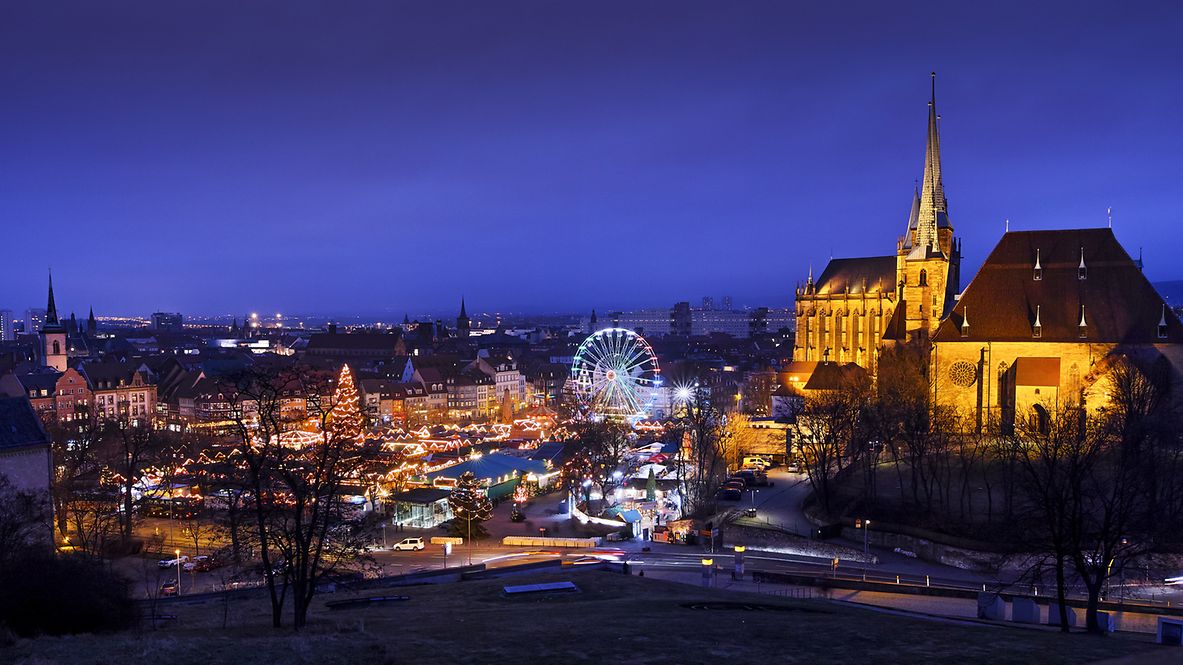 Weihnachtsmarkt Erfurt Deutschland